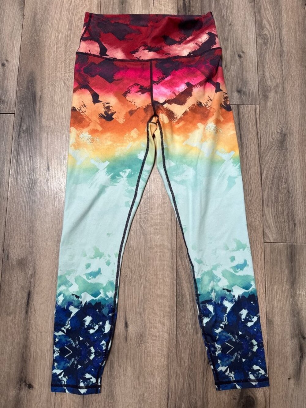 Fabletics Powerhold Ombre Multicolor High-Waisted Leggings Small